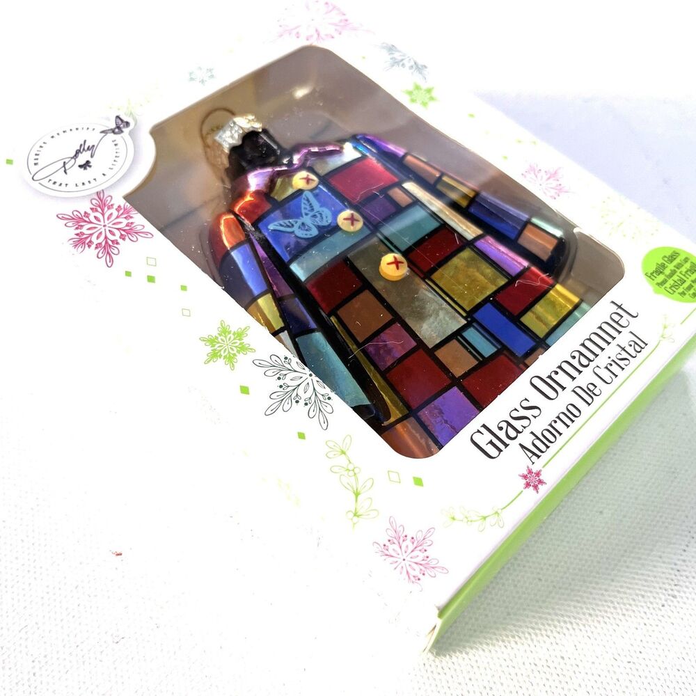 Dolly Parton “Coat of Many Colors” Patchwork Christmas Glass Ornament NEW! 2025 - Picture 7 of 7